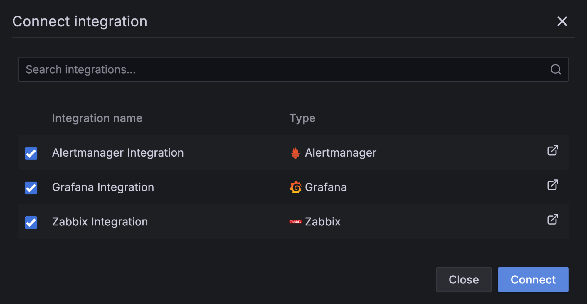 Content integration list