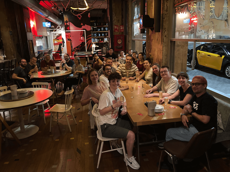 *An offsite is not just about teamwork, but also about enjoying time off together.* The Grafana Frontend Platform team socializes as part of its offsite.