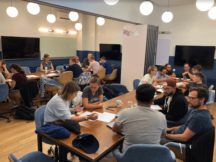 *Meeting in person for an offsite gave us the chance to share our thoughts, feelings, and experiences, with the aim to enhance our team spirit and improve our work.* The Grafana Frontend Platform team meets for an offsite.