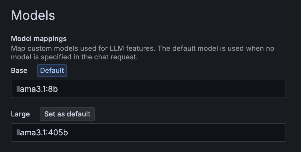 A screenshot of the model mappings feature in the LLM plugin.