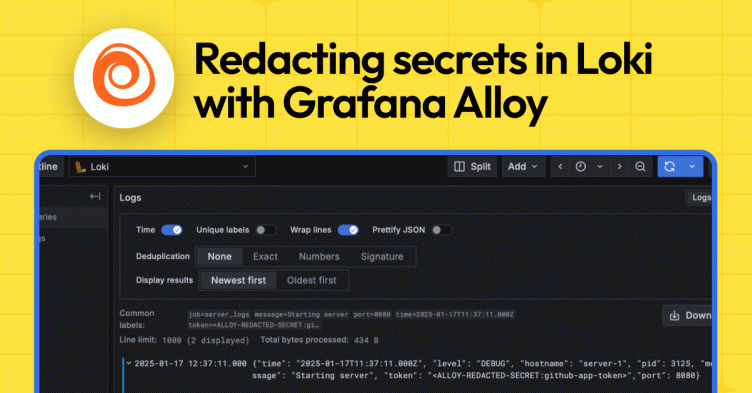 How to redact secrets from logs with Grafana Alloy and Loki