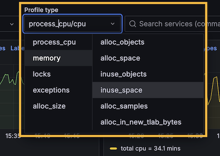 Select a profile type