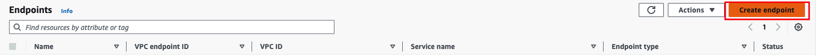 Choose “Create Endpoint”