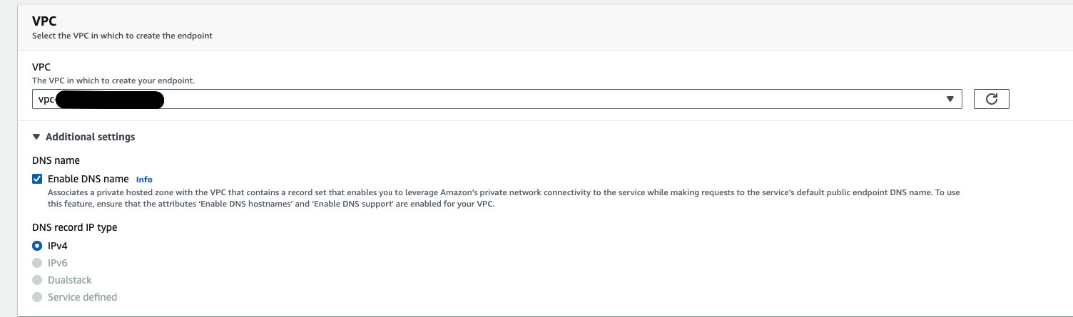 Check “Enable DNS name”