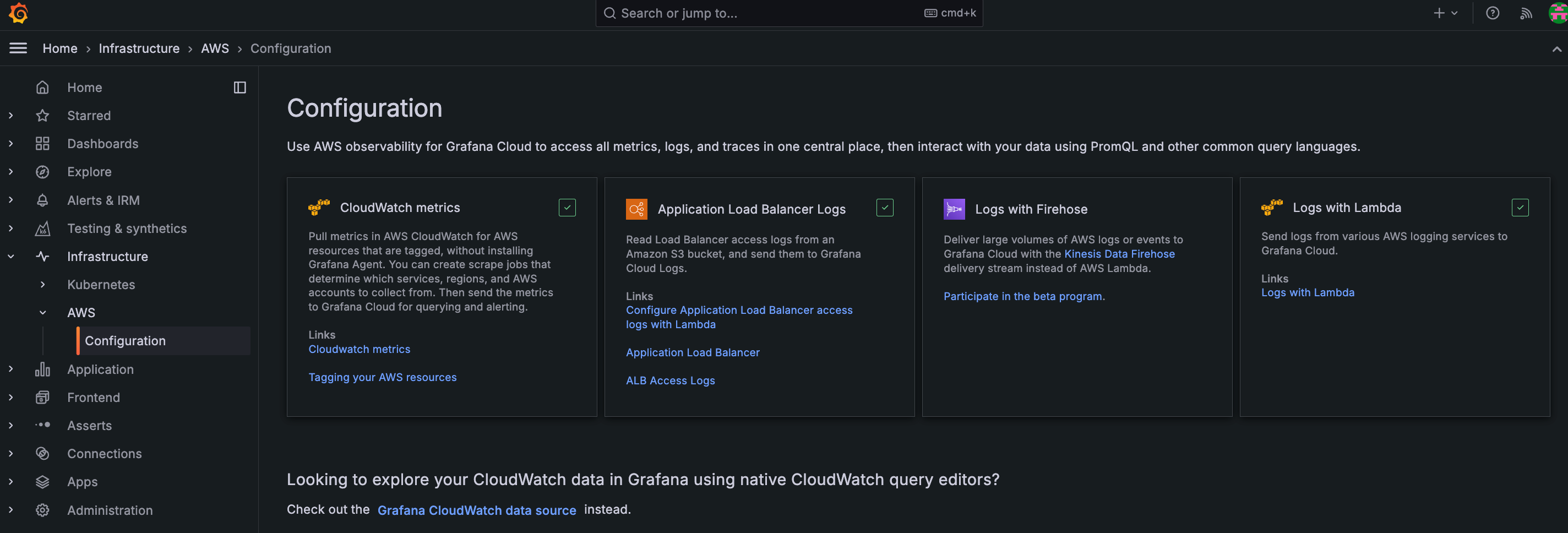 Configuration options