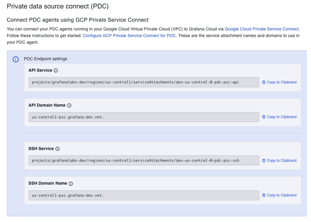 Find Service Attachment URI