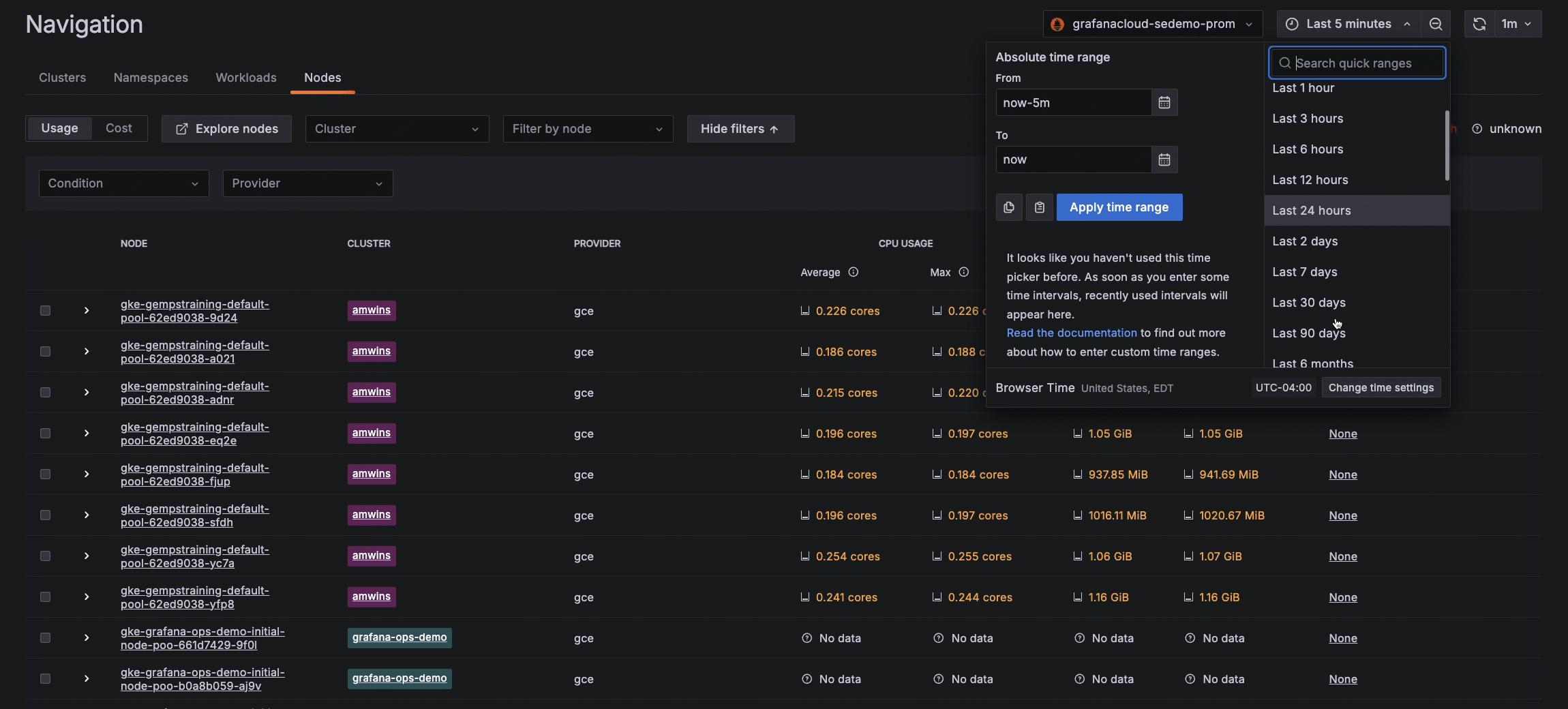Finding deleted Node