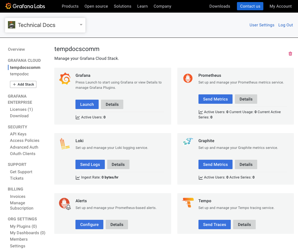 Grafana Cloud Stack Grafana Cloud Stack