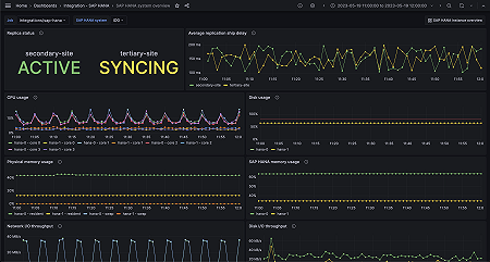 SAP HANA system overview (replicas)