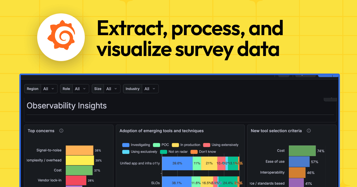 How to share and analyze survey data (or other business metrics) in Grafana