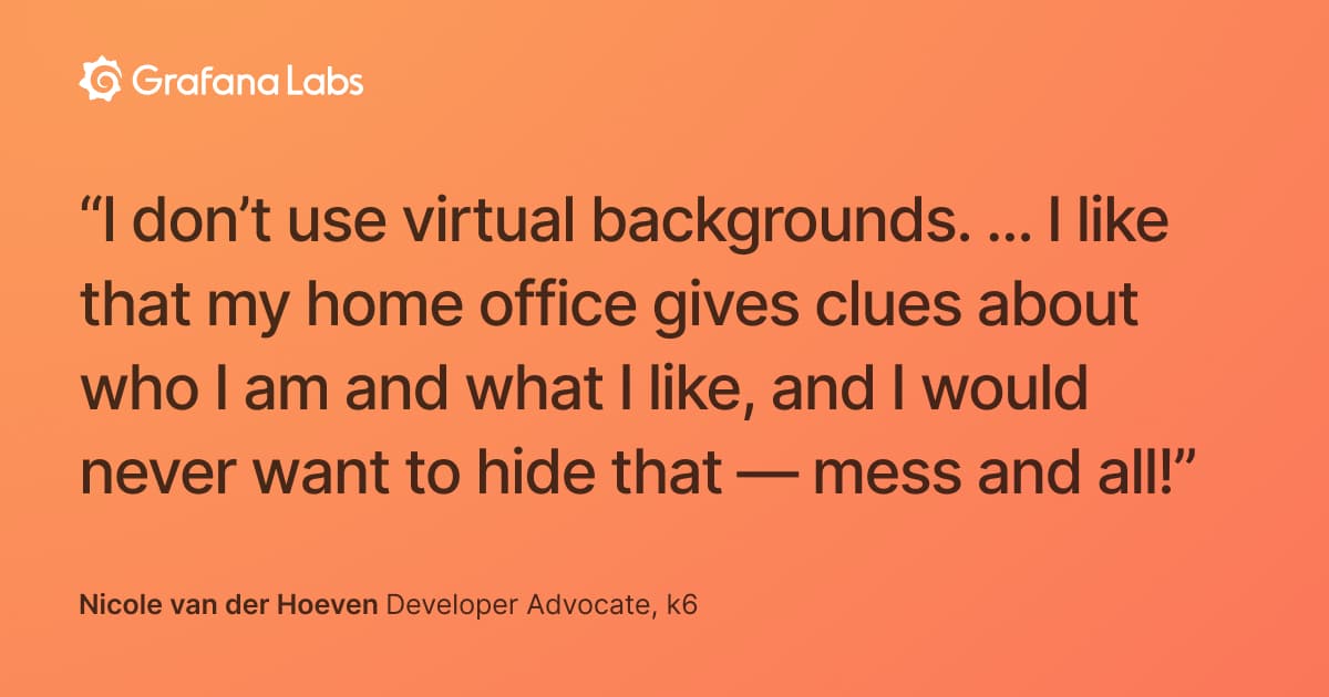 Meet the Grafana Labs team: Nicole van der Hoeven, a developer advocate who does performance testing at k6