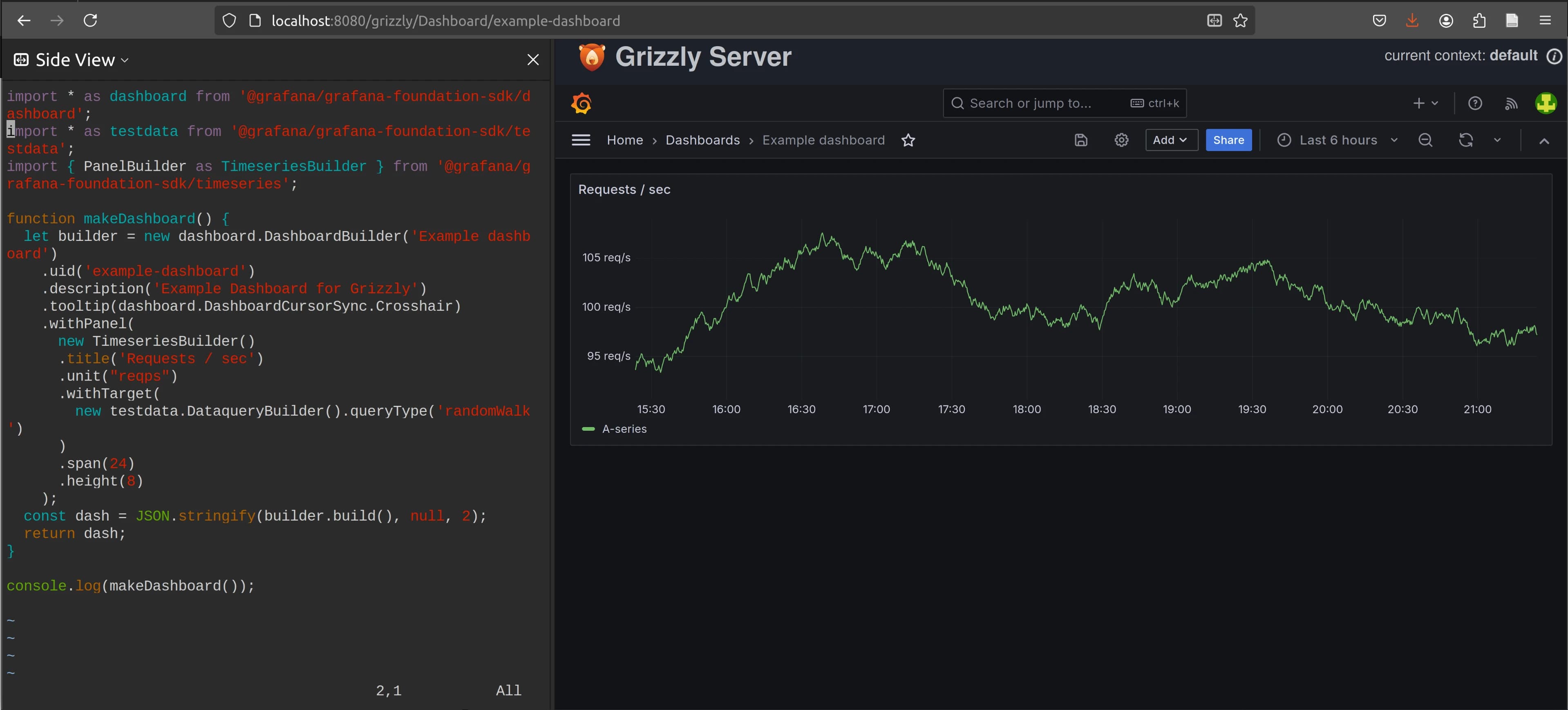 Edit your Git-based Grafana dashboards locally