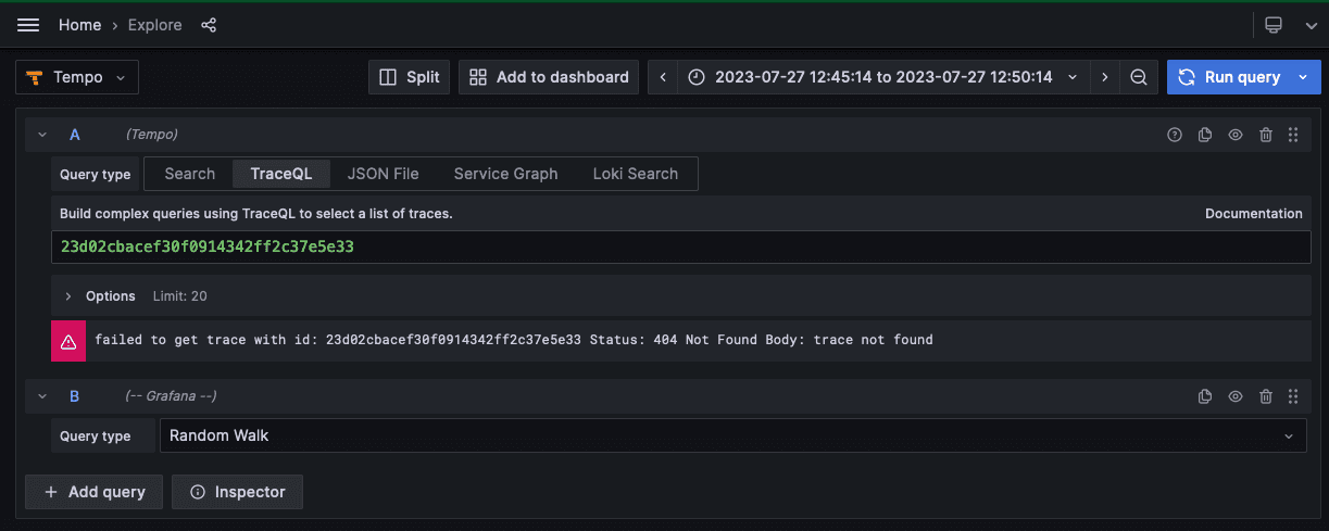 A screenshot of expanded details for a log line