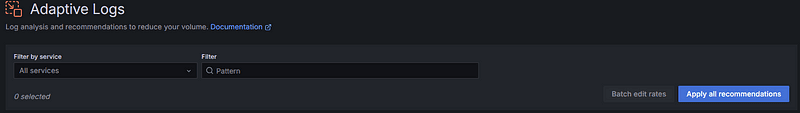 Adaptive Logs UI