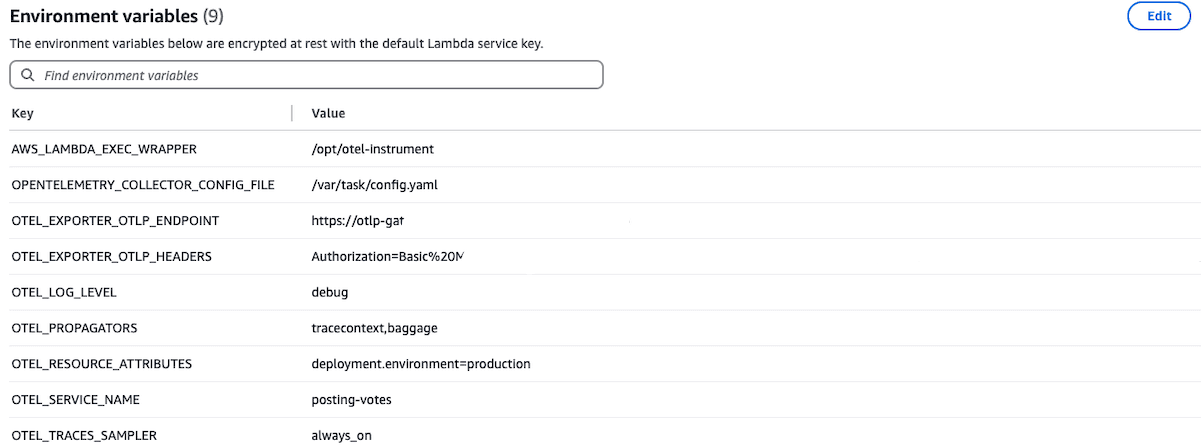 Adding environmental variables