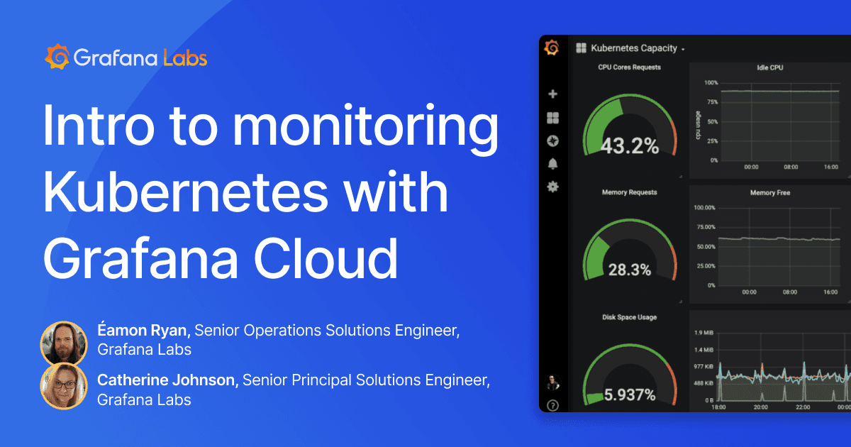 Learn all the basics about monitoring Kubernetes with Grafana Cloud in this week’s webinar