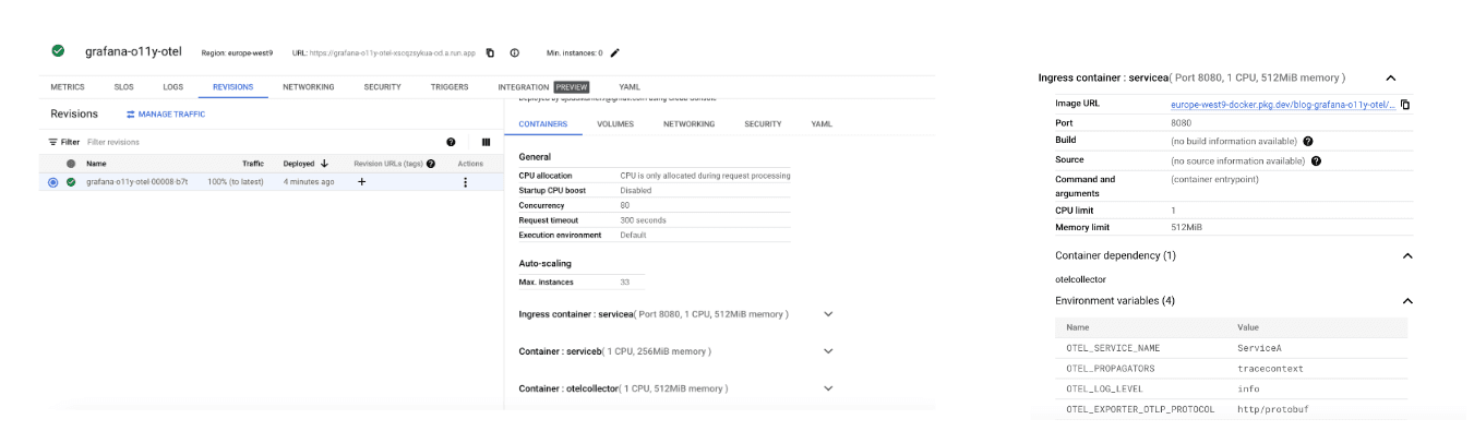 A screenshot of the GCP console.