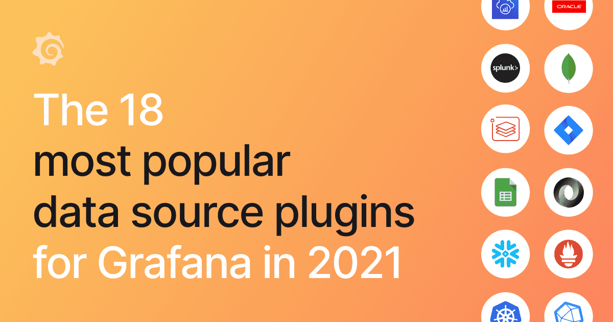 The 18 most popular data source plugins for Grafana in 2021