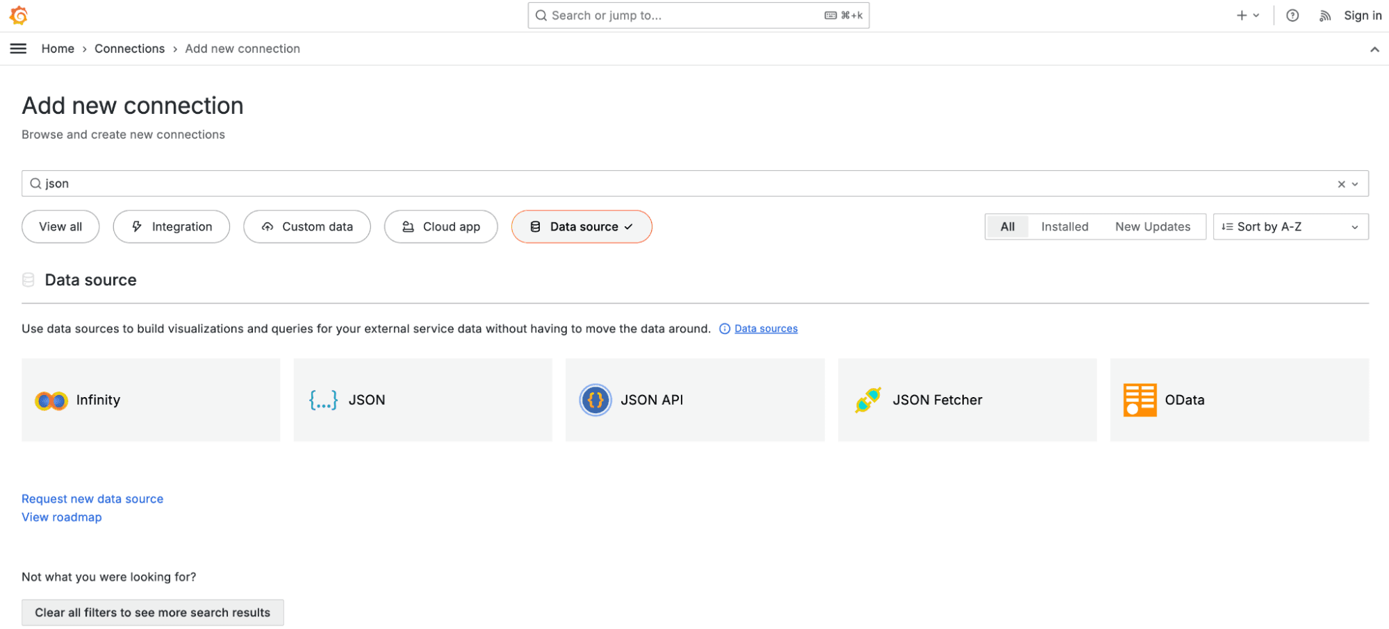 A screenshot showing how to add a data source.