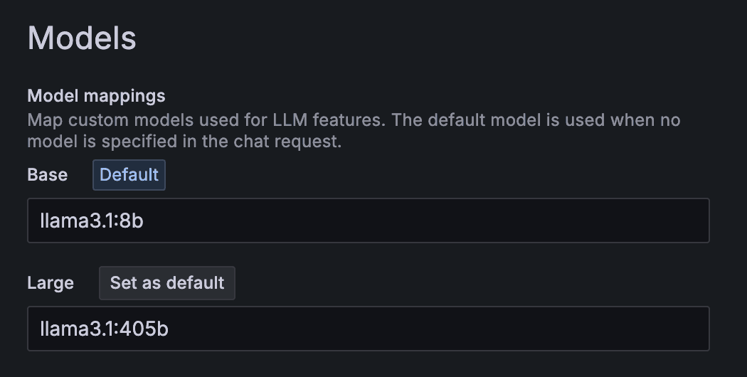 A screenshot of the model mappings feature in the LLM plugin.