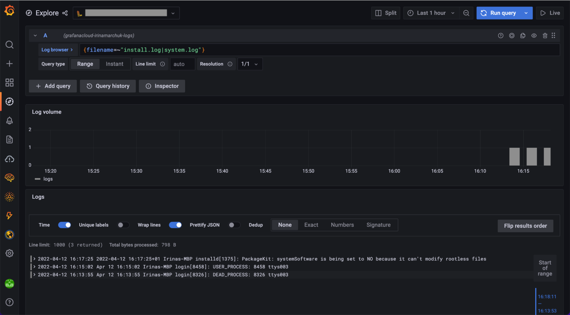 Filelog receiver sends logs in Grafana Cloud with OpenTelemetry Collector. Filelog receiver sends logs in Grafana Cloud with OpenTelemetry Collector.