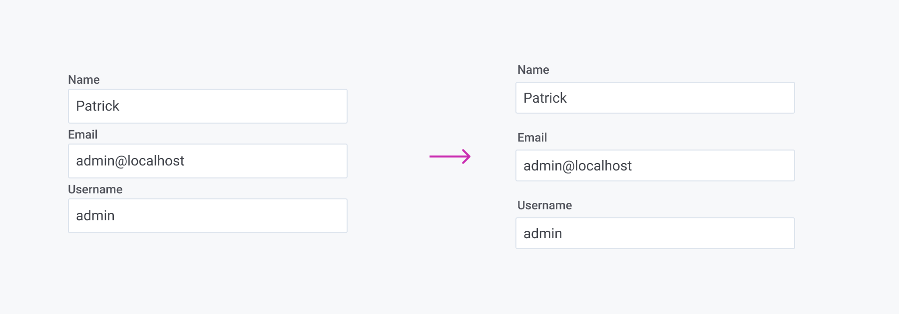 Top Aligned Form With Spacing Top Aligned Form With Spacing