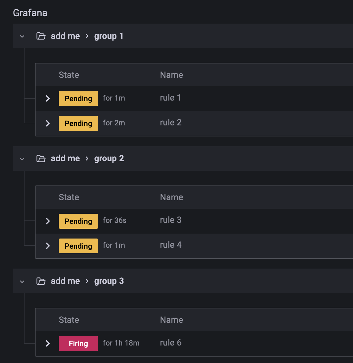 Grafana 8.5: group names for Grafana-managed alerts Grafana 8.5: group names for Grafana-managed alerts