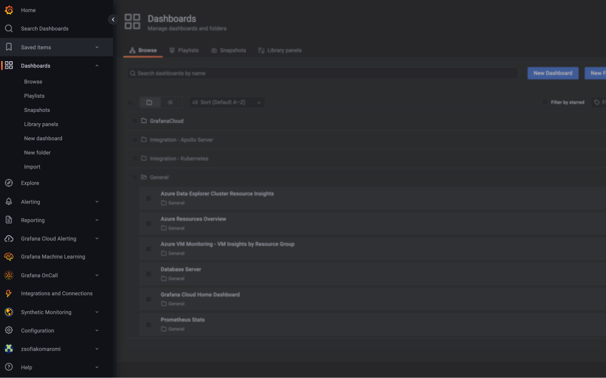 Grafana 8.5: new navigation menu Grafana 8.5: new navigation menu