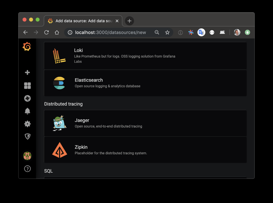 Add Distributed Tracing Datasource Add Distributed Tracing Datasource