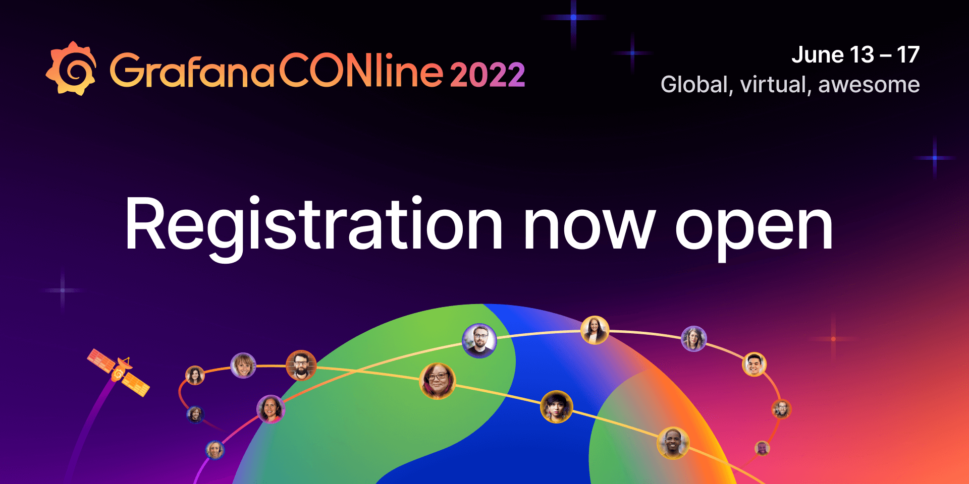 GrafanaCONline 2022: Registration is open. GrafanaCONline 2022: Registration is open.