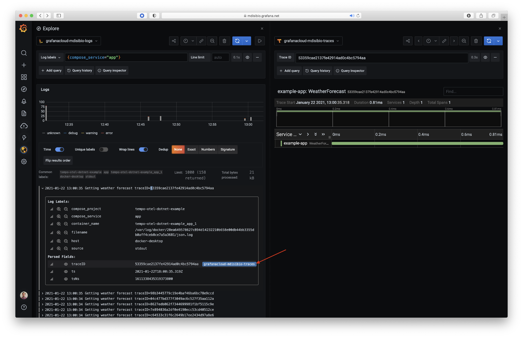 Instrumenting a .NET web API using OpenTelemetry, Tempo, and Grafana Cloud