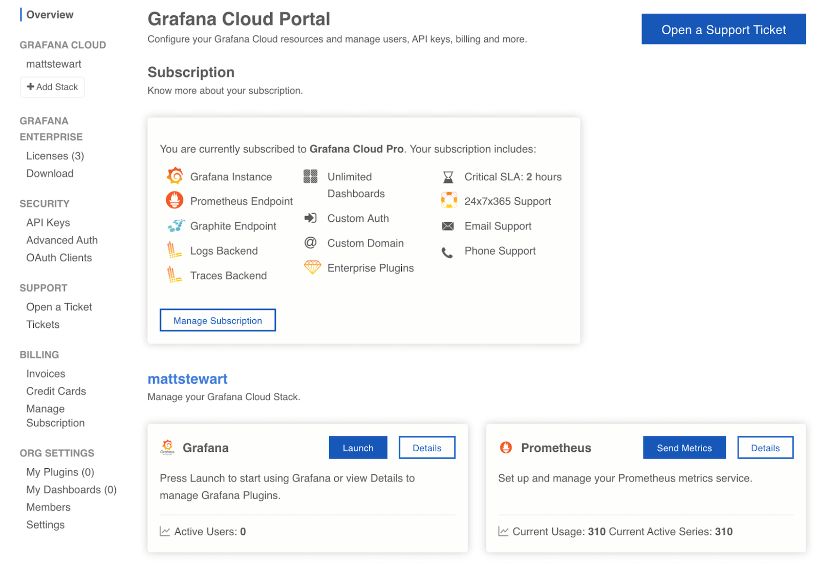 The Grafana Cloud Portal The Grafana Cloud Portal
