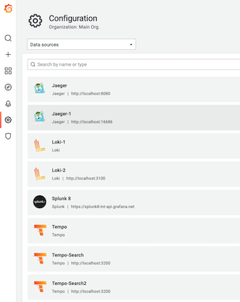 Screenshot of configuration page for trace data source in Grafana Screenshot of configuration page for trace data source in Grafana