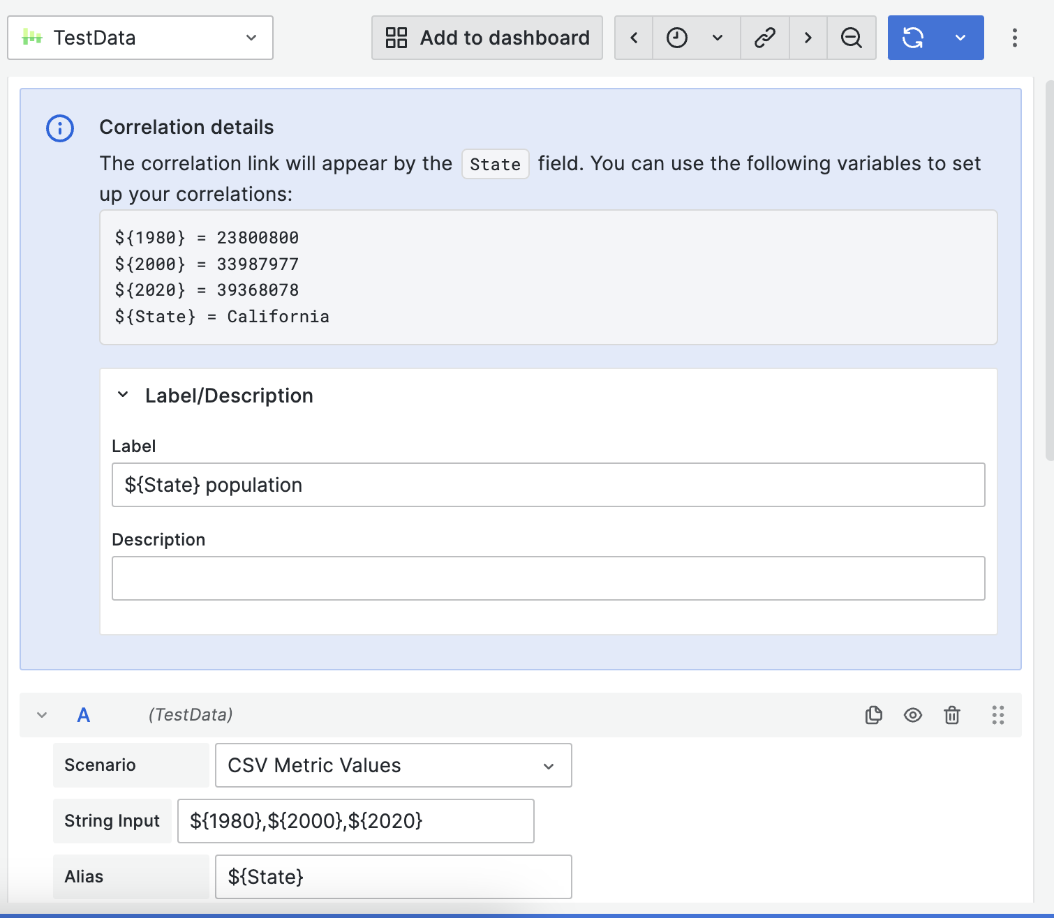 Setting up the target of a correlation Setting up the target of a correlation