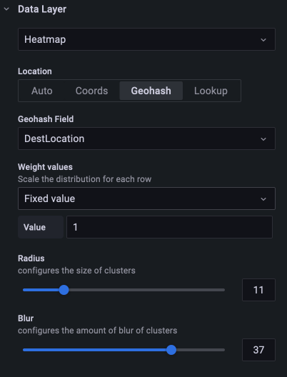 Heatmap Layer Options